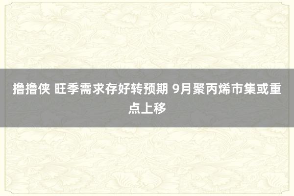 撸撸侠 旺季需求存好转预期 9月聚丙烯市集或重点上移