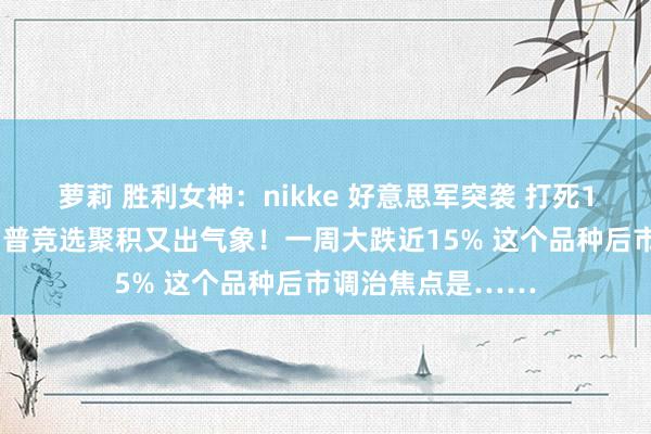 萝莉 胜利女神：nikke 好意思军突袭 打死15东说念主！特朗普竞选聚积又出气象！一周大跌近15% 这个品种后市调治焦点是……