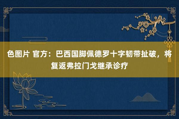 色图片 官方：巴西国脚佩德罗十字韧带扯破，将复返弗拉门戈继承诊疗