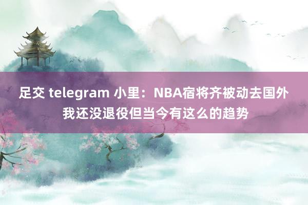 足交 telegram 小里：NBA宿将齐被动去国外 我还没退役但当今有这么的趋势