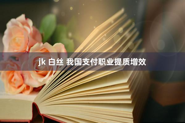 jk 白丝 我国支付职业提质增效