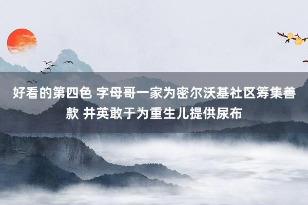 好看的第四色 字母哥一家为密尔沃基社区筹集善款 并英敢于为重生儿提供尿布