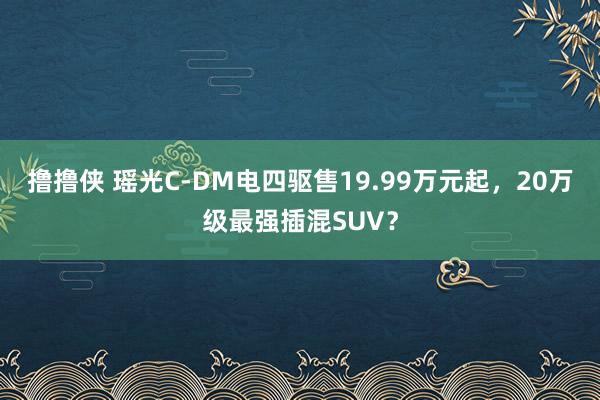 撸撸侠 瑶光C-DM电四驱售19.99万元起，20万级最强插混SUV？