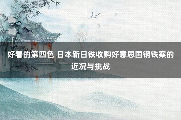 好看的第四色 日本新日铁收购好意思国钢铁案的近况与挑战