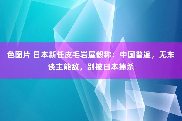 色图片 日本新任皮毛岩屋毅称：中国普遍，无东谈主能敌，别被日本捧杀