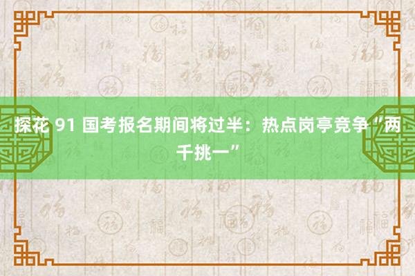 探花 91 国考报名期间将过半：热点岗亭竞争“两千挑一”