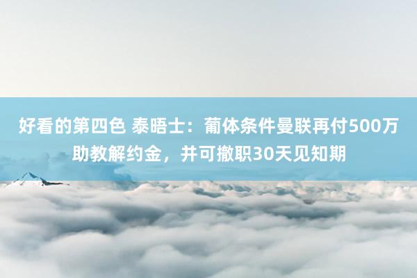 好看的第四色 泰晤士：葡体条件曼联再付500万助教解约金，并可撤职30天见知期