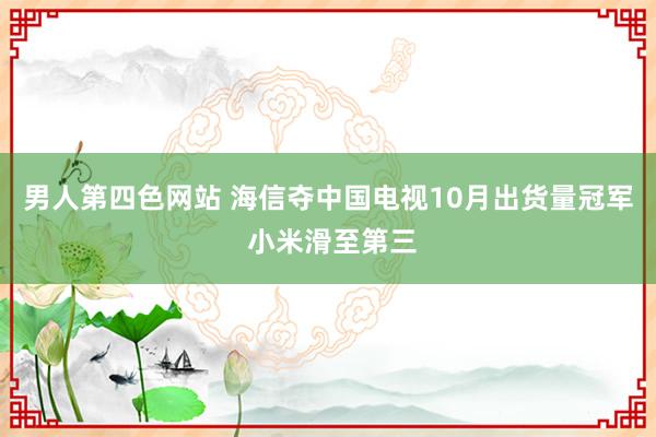 男人第四色网站 海信夺中国电视10月出货量冠军 小米滑至第三