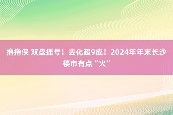 撸撸侠 双盘摇号！去化超9成！2024年年末长沙楼市有点“火”