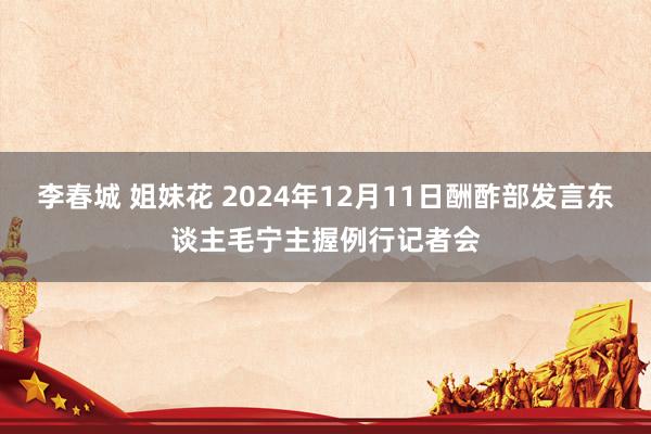 李春城 姐妹花 2024年12月11日酬酢部发言东谈主毛宁主握例行记者会