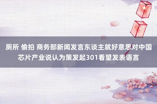 厕所 偷拍 商务部新闻发言东谈主就好意思对中国芯片产业说认为策发起301看望发表语言