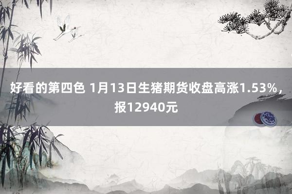 好看的第四色 1月13日生猪期货收盘高涨1.53%，报12940元