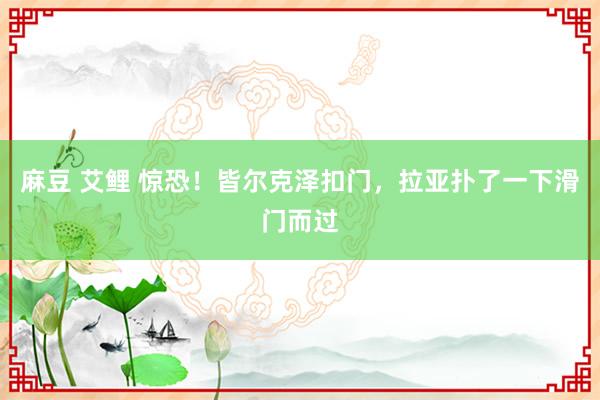 麻豆 艾鲤 惊恐！皆尔克泽扣门，拉亚扑了一下滑门而过