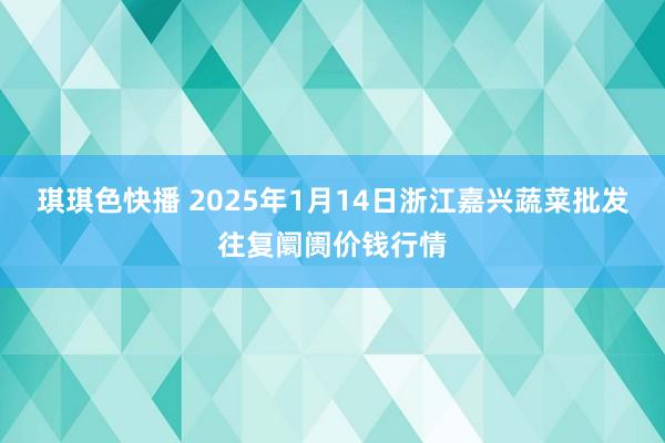 琪琪色快播 2025年1月14日浙江嘉兴蔬菜批发往复阛阓价钱行情