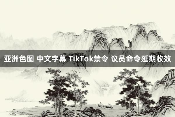 亚洲色图 中文字幕 TikTok禁令 议员命令延期收效