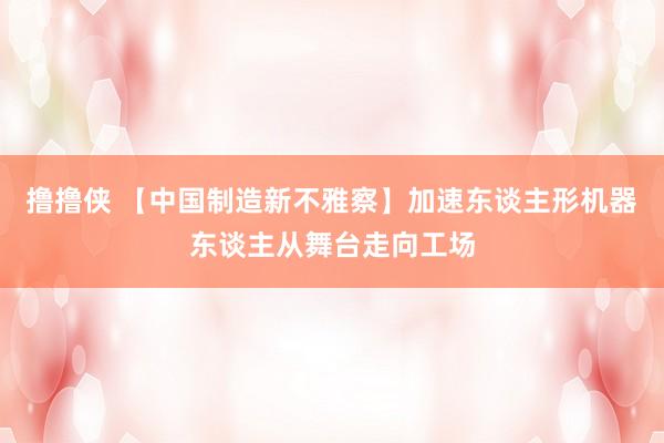 撸撸侠 【中国制造新不雅察】加速东谈主形机器东谈主从舞台走向工场